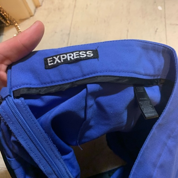 EUC blue wrap envelope skirt skort - Picture 2 of 2